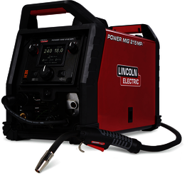 Lincoln Electric POWER MIG 215 MPi Single Phase MIG Welder With 120 - 230 Input Voltage, 220 Amp Max Output, ArcFX Technology, Ready.Set.Weld Technology And Accessory Package