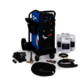 Miller Dynasty 210 TIG Welder With 110 - 480 Input Voltage, 210 Amp Max Output, Auto-Line Technology, Pro-Set Technology, Wireless Foot Control, Running Cart And Accessory Package