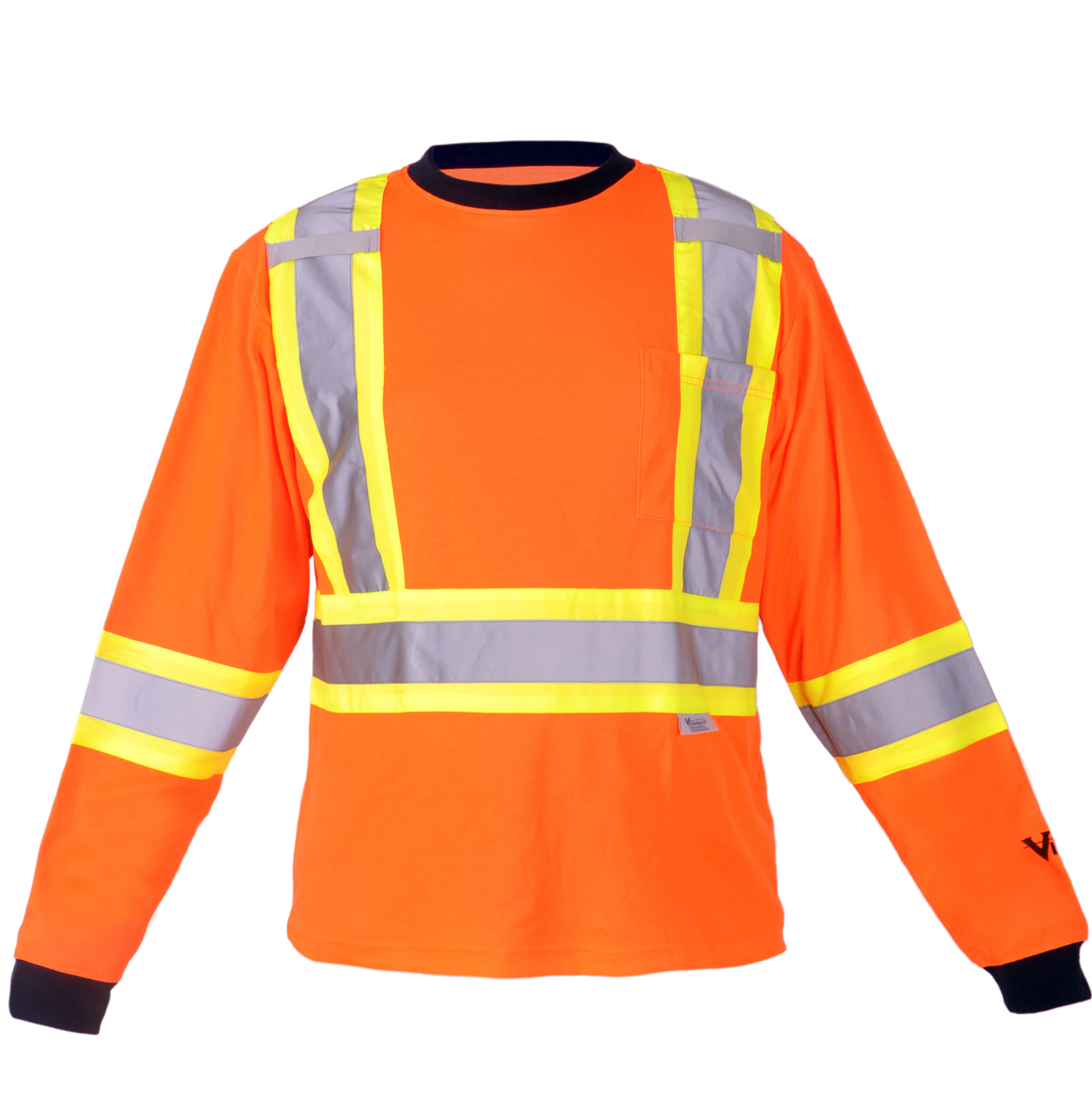 Viking Cotton Lined Long Sleeve Safety Shirt Orange