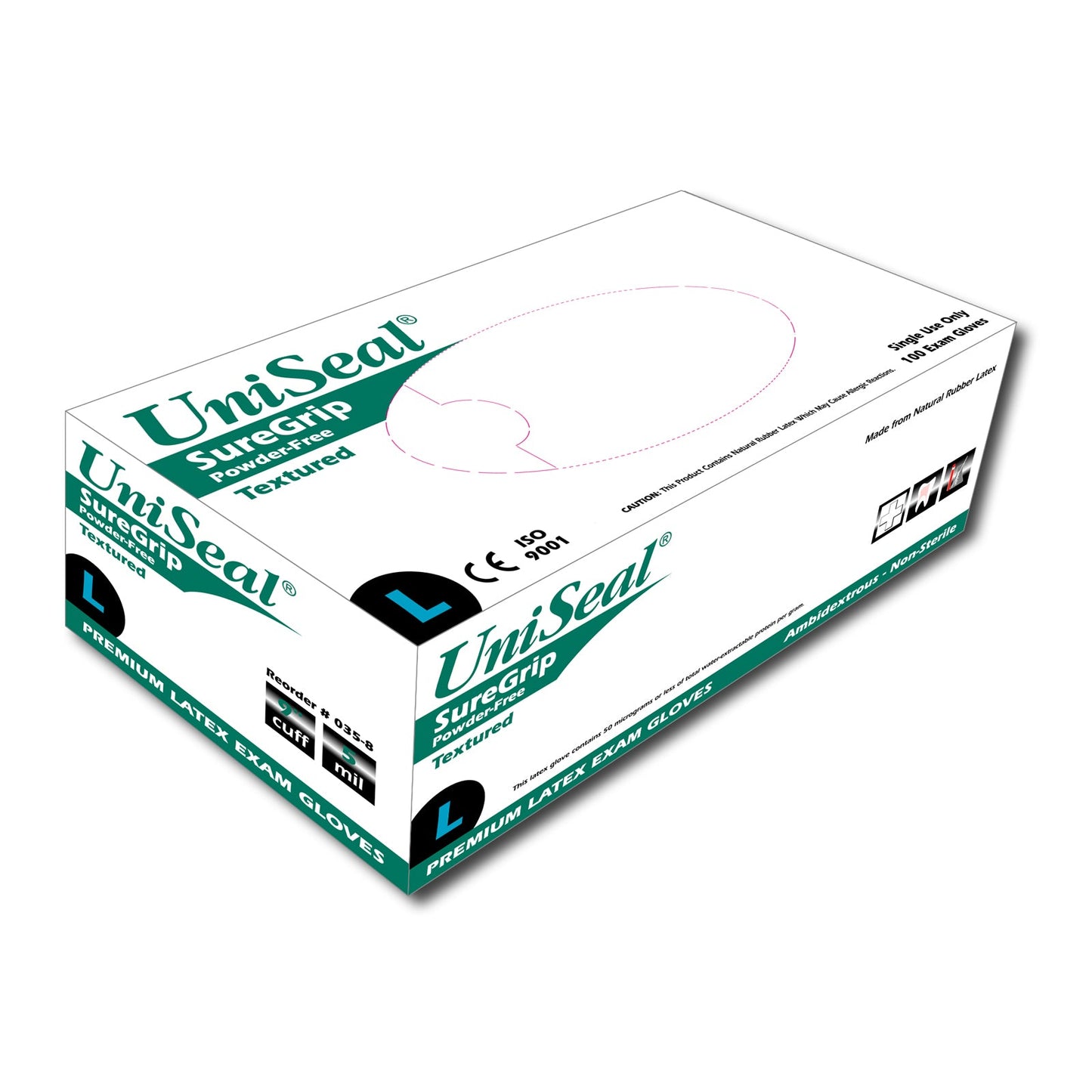 UNISEAL-SureGrip Latex Exam Powder-Free Gloves-eSafety Supplies, Inc