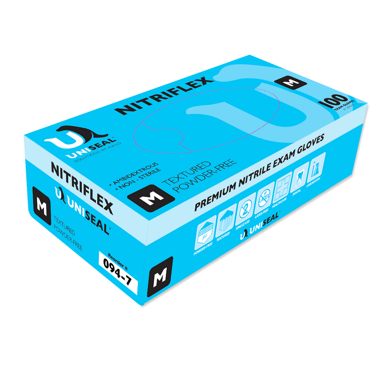 Uniseal-Nitrile Exam Gloves - Nitrile Powder-Free 5MIL