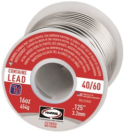 Harris® 1/8" Tin Lead Solid Core Solder 1 lb Spool (Pack of 4)