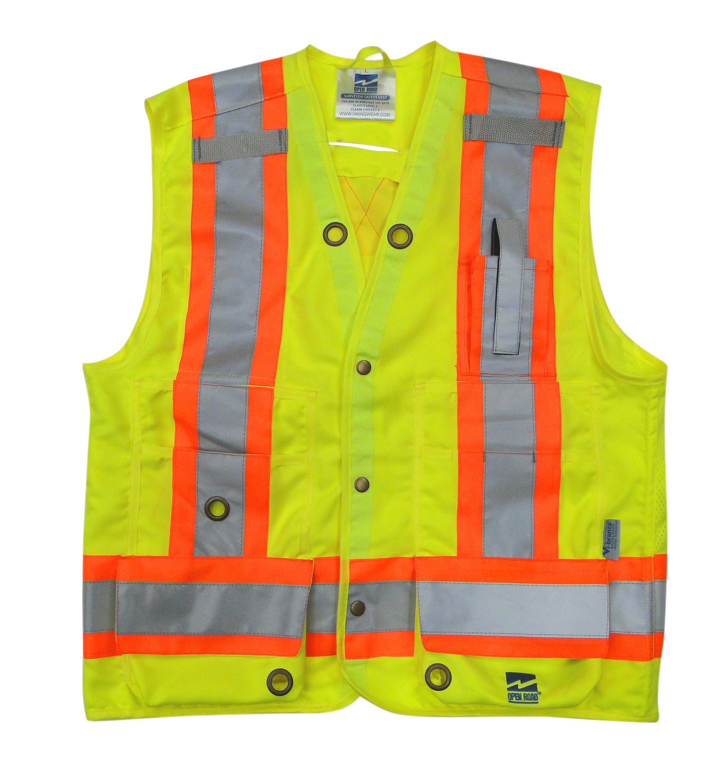 Viking Open Road Surveyor Safety Vest Green