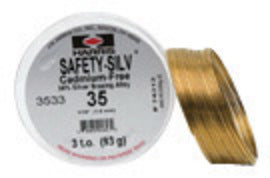 Harris® 3/32" BAg-35 Safety-Silv® Round High Silver Brazing Alloy Filler Metal 50 toz Box