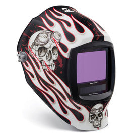 Miller Digital Infinity Red/White/Black Welding Helmet With 13.4 sq in Variable Shades 45420, 45517 Auto Darkening Lens