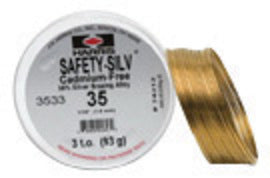 Harris® 1/16" BAg-35 Safety-Silv® Round High Silver Brazing Alloy Filler Metal 50 toz Box