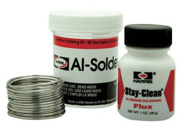 Harris® 1/16" Alsolder™ Aluminum Soldering Tin Zinc Lead-Free Aluminum Solder Kit in Jar w/wire & flux in bottle